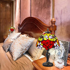Stained Style Table Lamp Vintage Handcraft Glass Lampshade