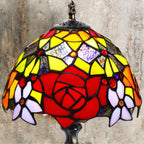 Stained Style Table Lamp Vintage Handcraft Glass Lampshade