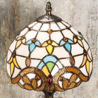 Stained Style Table Lamp Vintage Handcraft Glass Lampshade