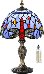 Stained Style Table Lamp Vintage Handcraft Glass Lampshade