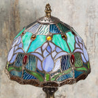 Stained Style Table Lamp Vintage Handcraft Glass Lampshade