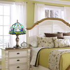 Stained Style Table Lamp Vintage Handcraft Glass Lampshade