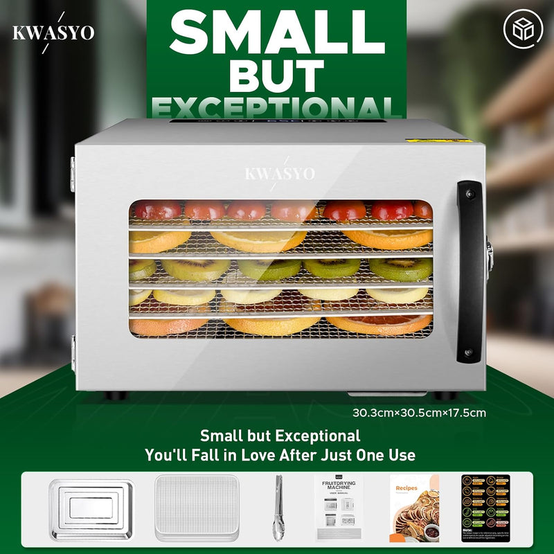 Stainless Steel Food Dehydrator 6 Tray Fruit Dryer