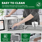 Stainless Steel Food Dehydrator 6 Tray Fruit Dryer