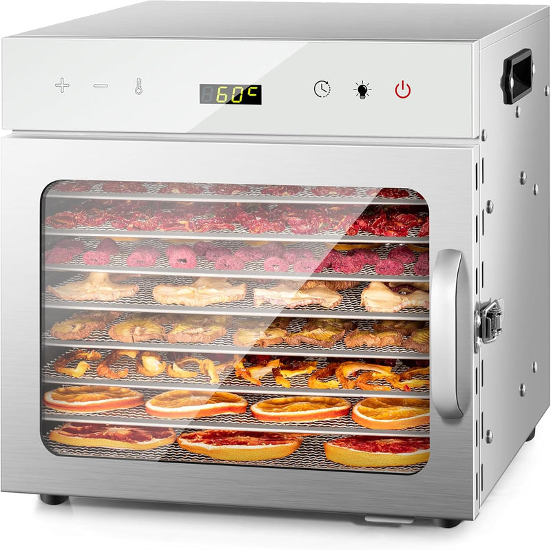 Stainless Steel Food Dehydrator 8 Tray Fruit Dryer