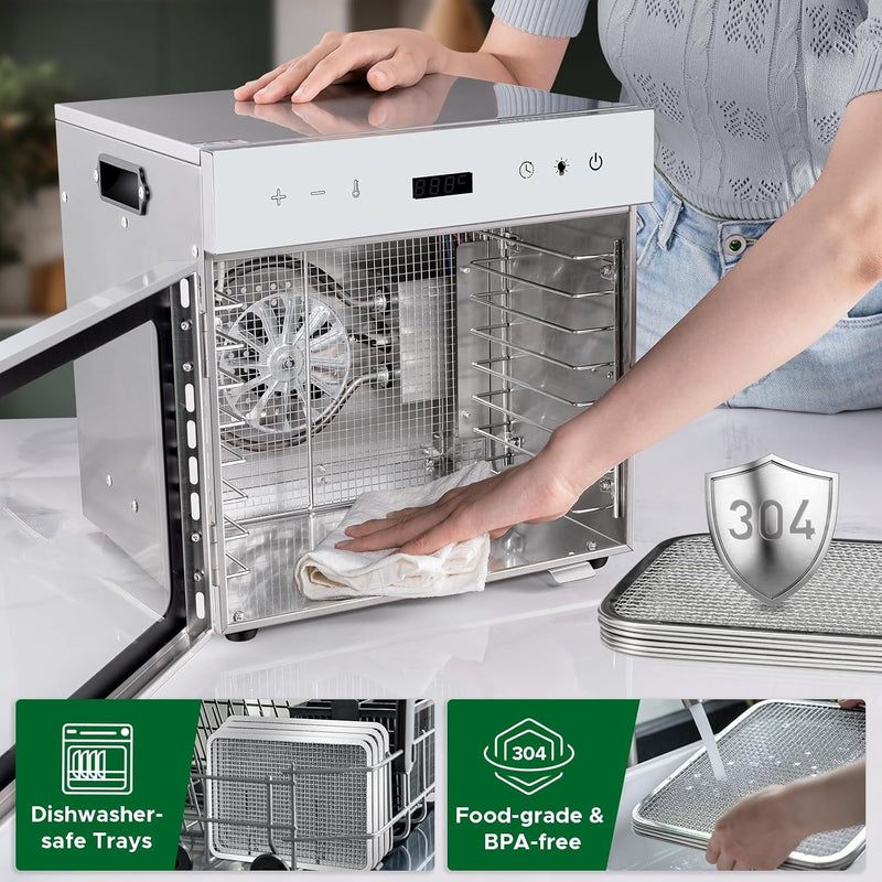 Stainless Steel Food Dehydrator 8 Tray Fruit Dryer