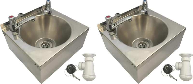 Stainless Steel Hand Wash Basin Sink Lever Taps