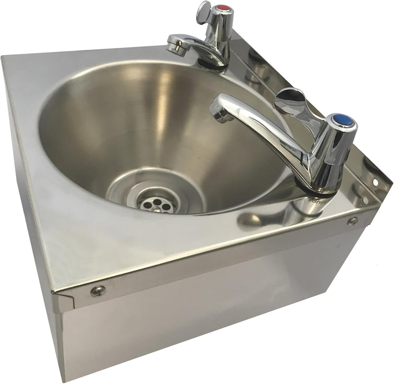 Stainless Steel Hand Wash Basin Sink Lever Taps