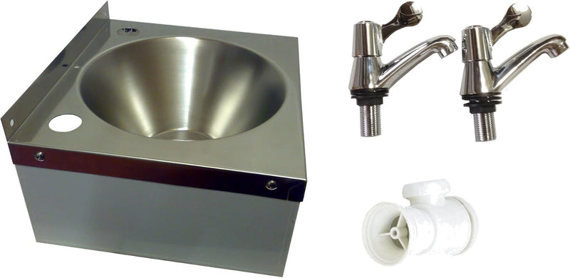 Stainless Steel Hand Wash Basin Sink Lever Taps