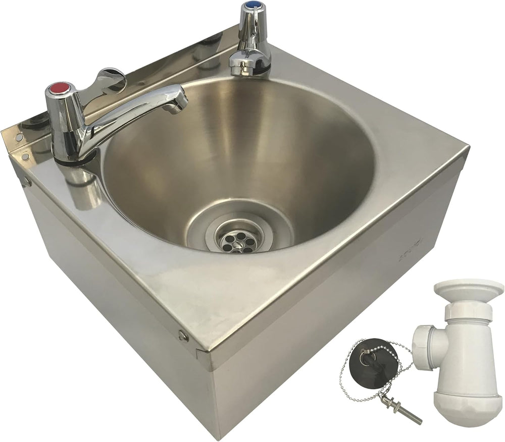 Stainless Steel Hand Wash Basin Sink Lever Taps