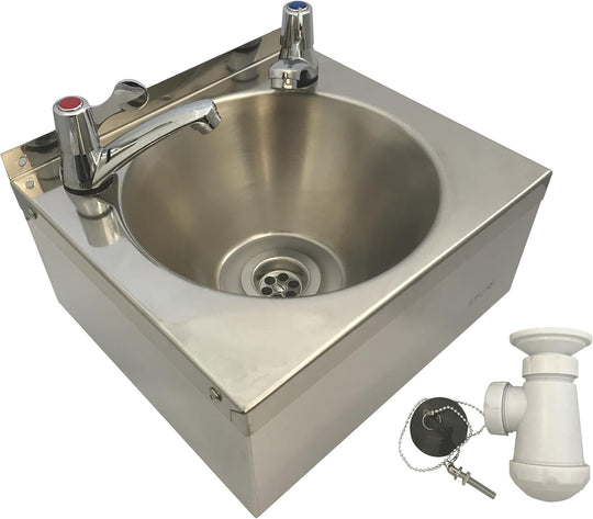 Stainless Steel Hand Wash Basin Sink Lever Taps