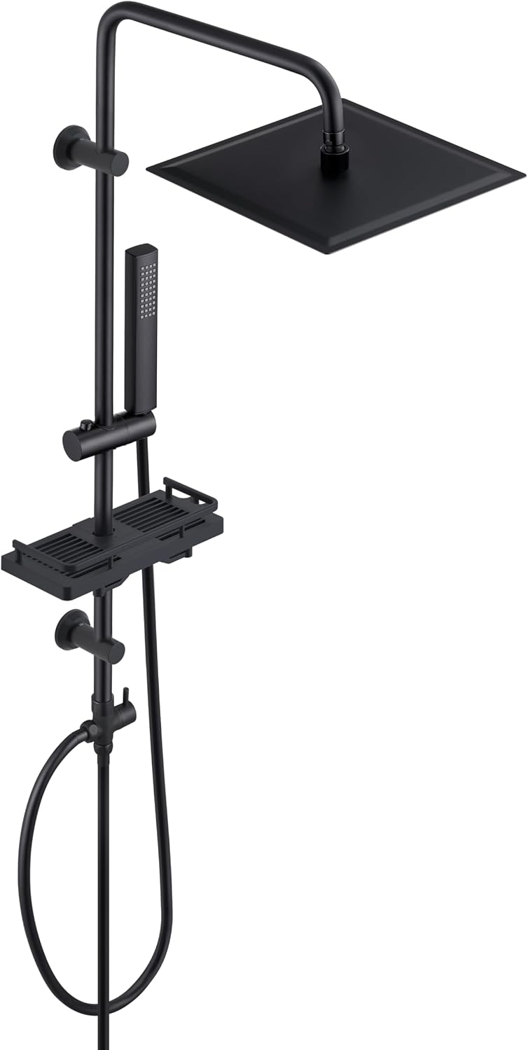 Stainless Steel Shower Column Without Mixer Adjustable Wall