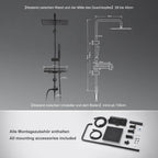Stainless Steel Shower Column Without Mixer Adjustable Wall