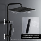Stainless Steel Shower Column Without Mixer Adjustable Wall
