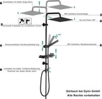 Stainless Steel Shower Column Without Mixer Adjustable Wall