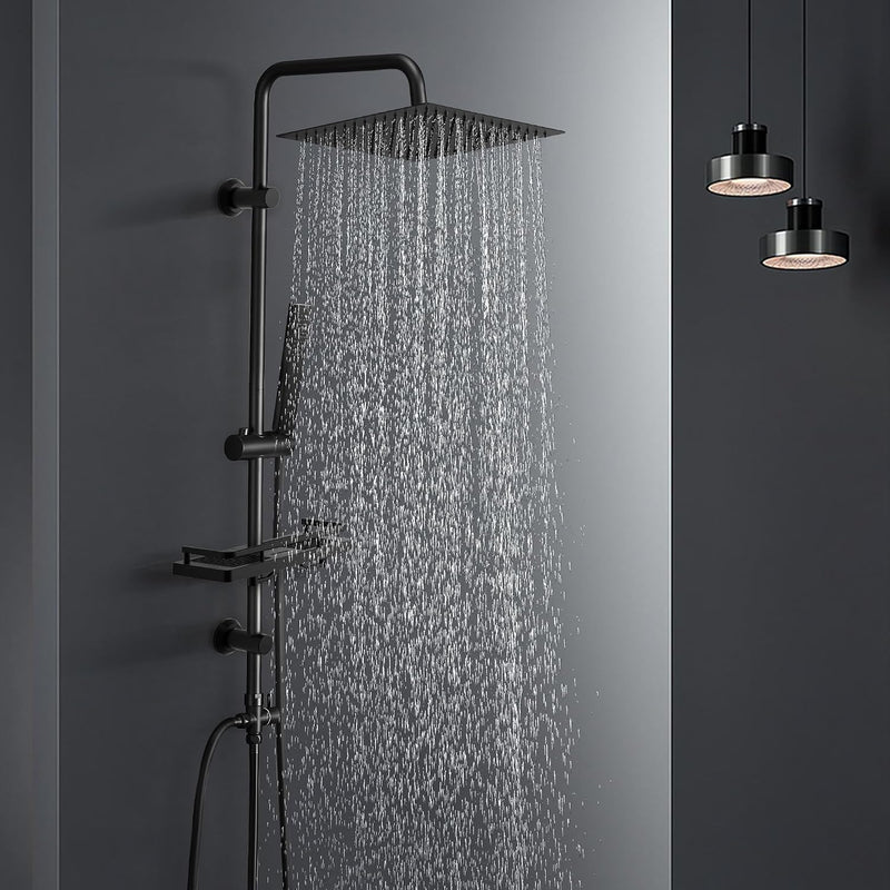 Stainless Steel Shower Column Without Mixer Adjustable Wall