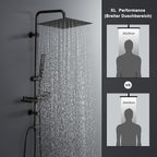 Stainless Steel Shower Column Without Mixer Adjustable Wall