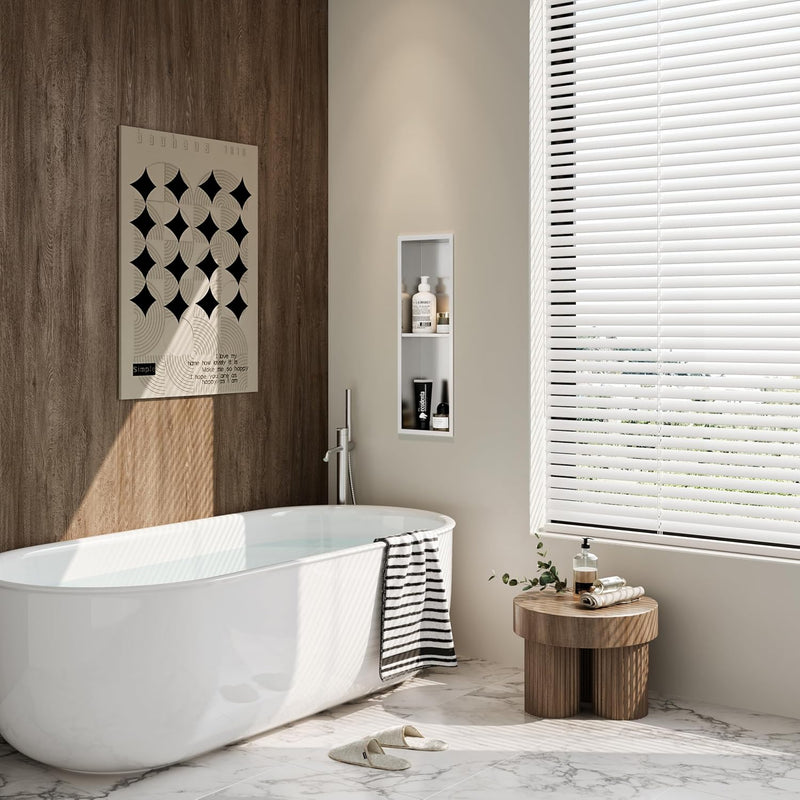Stainless Steel Shower Niche Recessed 3-Tier Storage