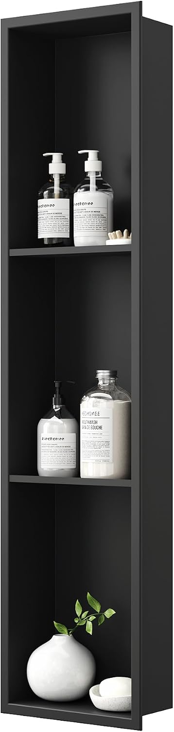 Stainless Steel Shower Niche Wall Insert Recessed Double