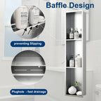 Stainless Steel Shower Niche Wall Insert Recessed Double