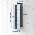 Stainless Steel Shower Niche Wall Insert Recessed Double