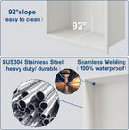 Stainless Steel Shower Niche Wall Insert Recessed Double