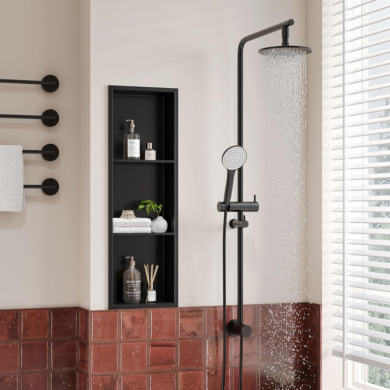 Stainless Steel Shower Niche Wall Insert Recessed Double