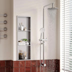 Stainless Steel Shower Niche Wall Insert Recessed Double