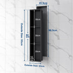 Stainless Steel Shower Niche Wall Insert Recessed Double