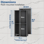 Stainless Steel Shower Niche Wall Insert Recessed Double