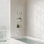 Stainless Steel Shower Niche Wall Insert Recessed Double