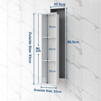 Stainless Steel Shower Niche Wall Insert Recessed Double