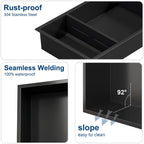 Stainless Steel Shower Niche Wall Insert Recessed Double