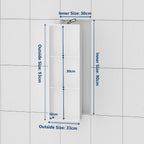 Stainless Steel Shower Niche Wall Insert Recessed Double