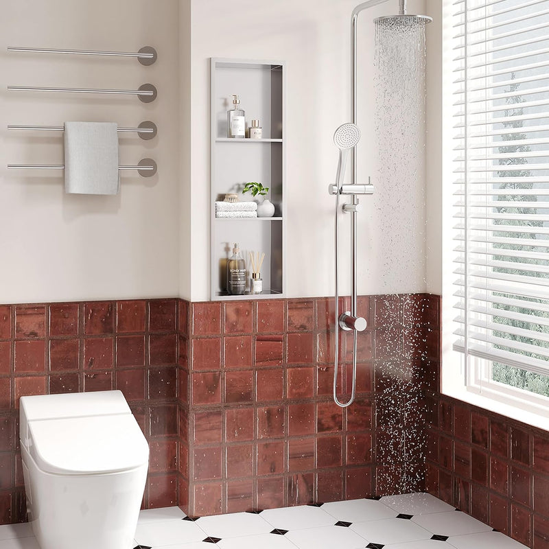 Stainless Steel Shower Niche Wall Insert Recessed Double