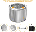 Stainless Steel Smokeless Fire Pit