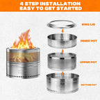 Stainless Steel Smokeless Fire Pit