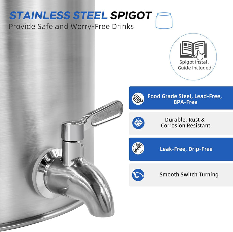 Stainless Steel Water Dispenser 2.5gal 8L Drink