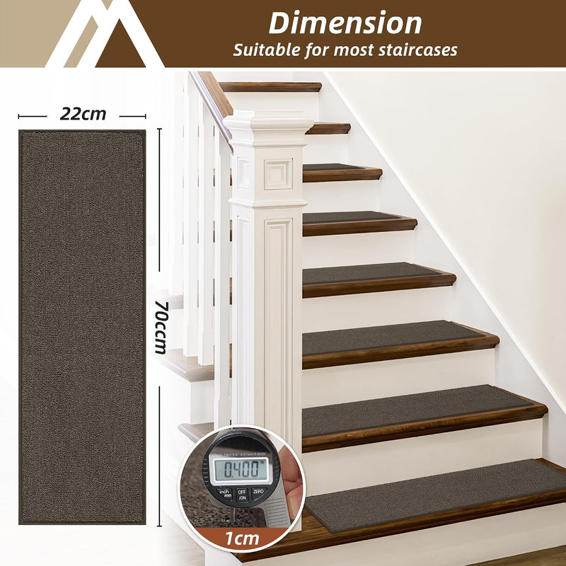 Stair Treads Carpet 15 PC Nonslip Polyester Runners