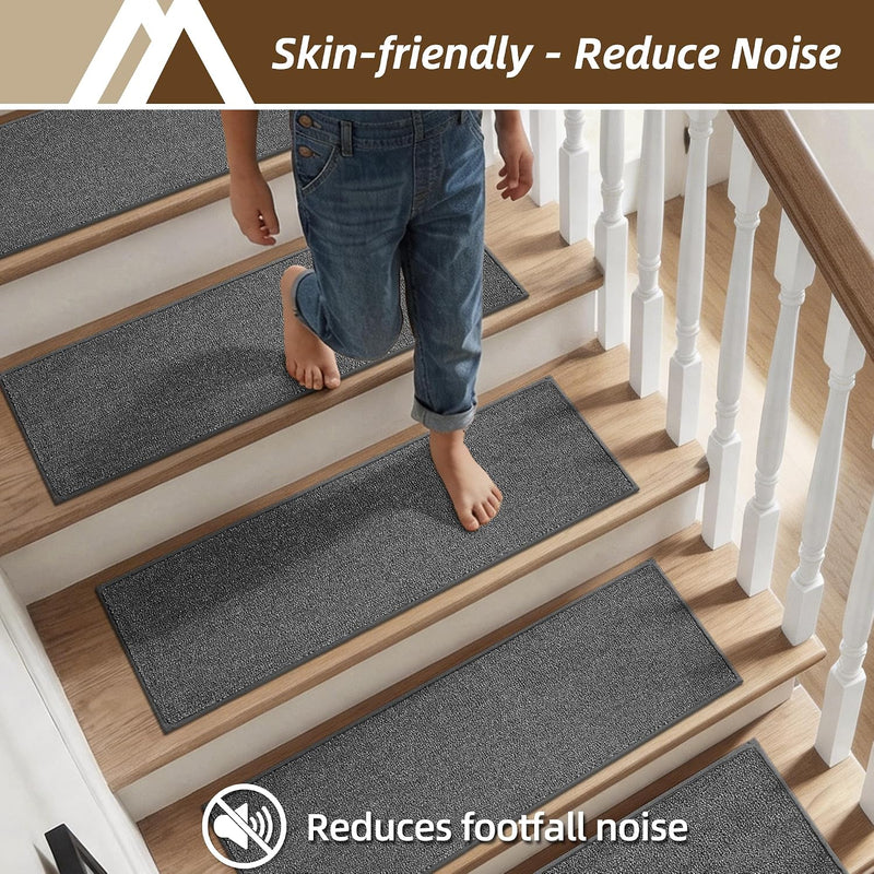 Stair Treads Carpet 15 PC Nonslip Polyester Runners