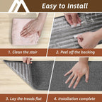 Stair Treads Carpet 15 PC Nonslip Polyester Runners