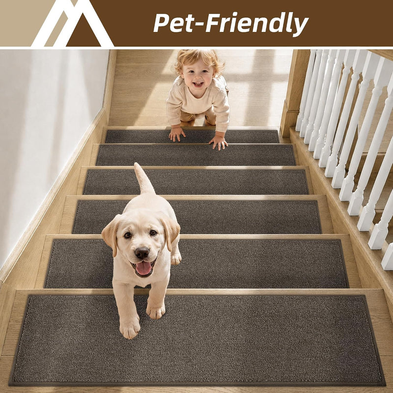 Stair Treads Carpet 15 PC Nonslip Polyester Runners