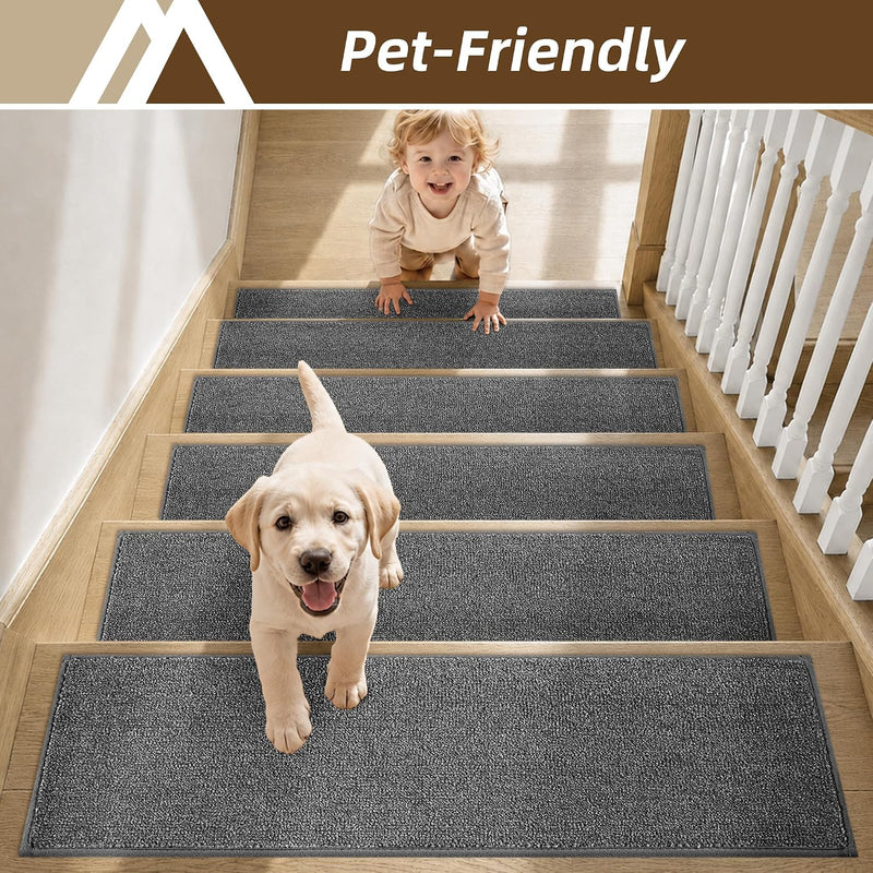 Stair Treads Carpet 15 PC Nonslip Polyester Runners