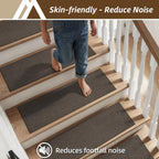 Stair Treads Carpet 15 PC Nonslip Polyester Runners