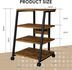 Stand 4-Tier Av Media with Power Strip