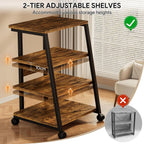 Stand 4-Tier Av Media with Power Strip