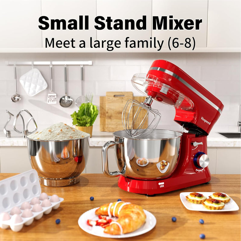 Stand Mixer 4.5L+5L Bowls 8-Speed 1000W Tilt-Head Food