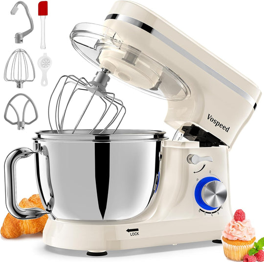 Stand Mixer 4.5L+5L Bowls 8-Speed 1000W Tilt-Head Food