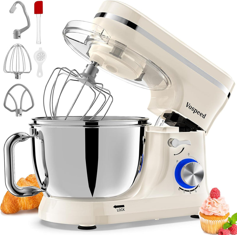 Stand Mixer 4.5L+5L Bowls 8-Speed 1000W Tilt-Head Food