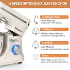 Stand Mixer 4.5L+5L Bowls 8-Speed 1000W Tilt-Head Food